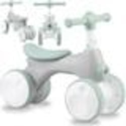 MoMi TOBIS - Velo Bebe Draisienne - sans pedales - bulles feu avant klaxon - Gris