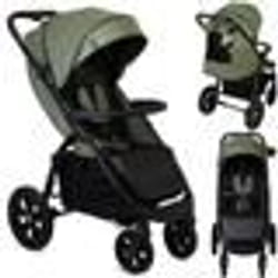 Poussette ultra compacte MoMi MIYA - De 6 mois à 22 kg - Kit daccessoires - Roues de 11 - Vert