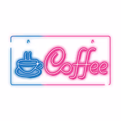 Forever Light Neon PLEXI LED COFFEE pink blue NNE11, Figurine lumineuse décorative, Bleu, Rose, Plastique, Universel, LED, US ...