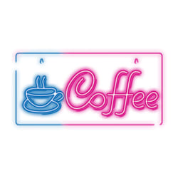 Forever Light Neon PLEXI LED COFFEE pink blue NNE11 Figurine lumineuse décorative Bleu, Rose