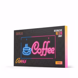 Forever Light Neon PLEXI LED COFFEE pink blue NNE11 Figurine lumineuse décorative Bleu, Rose