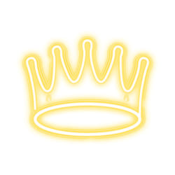 Forever Light Neon PLEXI LED CROWN warm white NNE12 Figurine lumineuse décorative Blanc