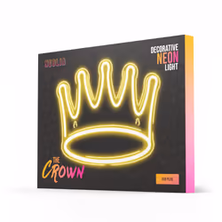Forever Light Neon PLEXI LED CROWN warm white NNE12 Figurine lumineuse décorative Blanc