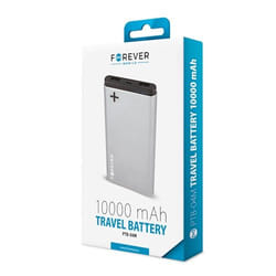 Forever GSM033539 banque d'alimentation électrique Lithium Polymère (LiPo) 10000 mAh Argent