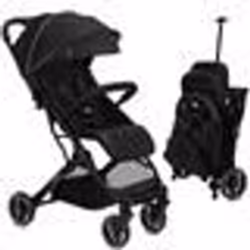 MOMI ESTELLE LIGHT Poussette Bébé Citadine Ultra Compacte - De 6 mois - Jusquà 15kg – Noir