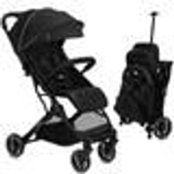 MOMI ESTELLE LIGHT Poussette Bébé Citadine Ultra Compacte - De 6 mois - Jusquà 15kg – Noir