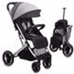 MoMi ESTELLE PLUS LIGHT Poussette Bébé Citadine Ultra Compacte - De 6 mois - Jusquà 22kg – Gris