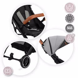 MoMi WOSP00001 Poussette pour bébé 1 siège(s) Gris - Vue supplémentaire 10