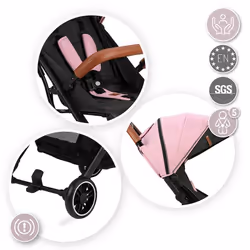 MoMi WOSP00004 Poussette pour bébé 1 siège(s) Noir, Rose - Vue supplémentaire 8