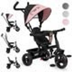 MoMi IRIS - 5en1 - Tricycle Evolutif Bebe - Draisienne Pour Enfants - jusquà 5 ans - Rose