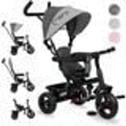 MoMi IRIS - 5en1 - Tricycle Evolutif Bebe - Draisienne Pour Enfants - jusquà 5 ans - Gris