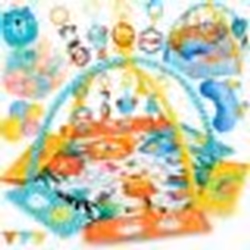 Tapis déveil Qkids Multi - Spacieux - Arche à jouets - Sensoriels jouets - Rose - 0 mois - Bébé