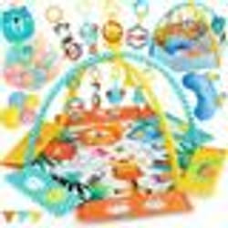 Tapis déveil Qkids Multi - Spacieux - Arche à jouets - Sensoriels jouets - Rose - 0 mois - Bébé