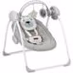 MoMi LISS - Balancelle Bébé Électrique - 5 vitesses de balancement - 8 mélodies - arche à jouets - Gris