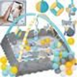 MoMi LAMMIS - 4en1 - Tapis dEveil Bebe - arche à jouets - sensoriels jouets