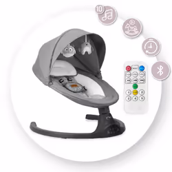 MoMi BULE00022 balançoire pour bébé Transat pour bébé Gris - Vue supplémentaire 8