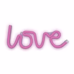 Forever Light Neon LED Light LOVE pink Bat + USB FLNEO5, Figurine lumineuse décorative, Rose, Polyvinyl chloride (PVC), Ambia ...