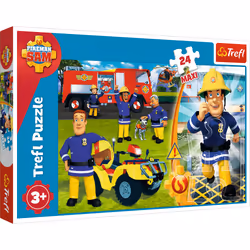 Trefl Brave Fireman Sam Jeu de puzzle 24 pièce(s) Enfants