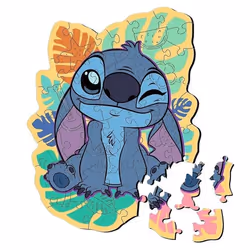 Puzzle 50 pièces en bois : Happy Stitch - Disney Lilo & Stitch
