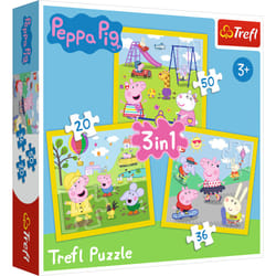 Peppa Pig 3 in 1 Happy Day Jeu de puzzle 20 pièce(s) Dessins animés