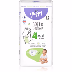 Un bébé au sec est un bébé heureux. Les couches jetables Bella Baby Happy Soft&amp;Delicate Size 4 Maxi assurent le confort d ...