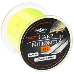Fil de pêche à la carpe - MIKADO - Nihoto Carp - Jaune fluo - 600 m - Faible allongement