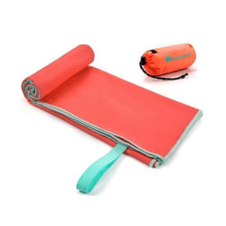 Serviette de Bain Microfibre Corail - METEOR - Taille S - Séchage rapide - Super absorbante