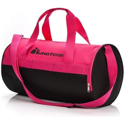 Sac de Sport - SIGGY - 25L - Rose Noir - Poche pour chaussures - Sangle réglable - Pliable