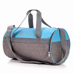meteor Sac de Sport Fitness Rond SIGGY 25L Gris Bleu pour Femme Homme Enfant Fille - Bag Sac Voyage Bagage Duffel Moderne Fit ...