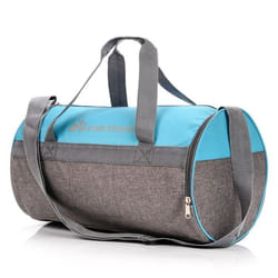 meteor Sac de Sport Fitness Rond SIGGY 25L Gris Bleu pour Femme Homme Enfant Fille - Bag Sac Voyage Bagage Duffel Moderne Fitness