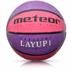 Ballon de basket - METEOR - Layup Taille 1 - Mini ballon souple - Surface antidérapante - Pour enfants