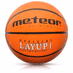 Ballon de basket meteor - Layup Taille 1 - Pour enfants et jeunes - Mini ballon de basket souple avec surface antidérapante -