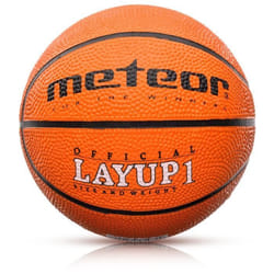 Ballon de basket meteor - Layup Taille 1 - Pour enfants et jeunes - Mini ballon de basket souple avec surface antidérapante -