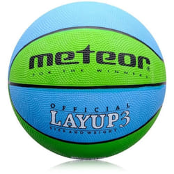 Ballon de Basket Basketball meteor Layup 3 pour enfants - Extérieur et Intérieur - Bleu