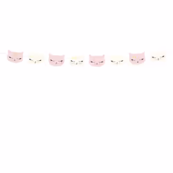 PartyDeco GL11, Guirlande, Papier, Or, Rose, Félicitations, 1400 m, Fille