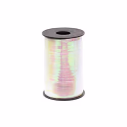 BOLDUC RUBAN CADEAU HOLOGRAPHIQUE 5MMX225M IRISÉ  Blanc