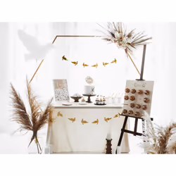 PartyDeco Guirlande Colombes or, or, 86cm