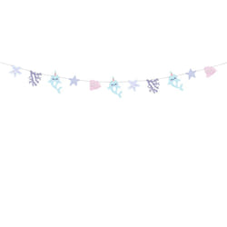 PartyDeco Guirlande Narval, mélange, 1m
