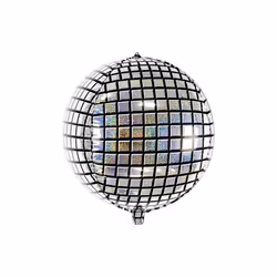 PartyDeco Disco Ball, Ballon-jouet, Feuille, Argent, Rond, 400 mm, 50 pièce(s)