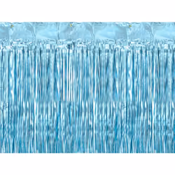 PartyDeco Rideau de fête, bleu, 90x250cm, Décoration, Bleu, Universel, unisexe, 900 mm, 2500 mm