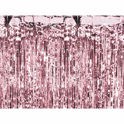 PartyDeco CRT-019R, Rideaux de fête, Rose, Monochromatique, Fête, Universel, unisexe