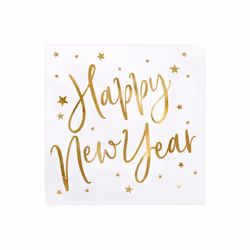 PartyDeco SP33-81-008-019ME, Or, Blanc, Papier, Image, 165 mm, 165 mm, 20 pièce(s)