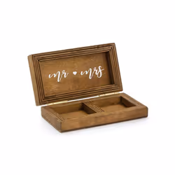 Boite à alliances en bois mariage 10 x 55 cm - Bois