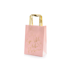 PartyDeco Sacs cadeaux Prosecco, rose, 18x26x10cm