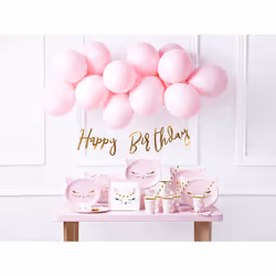 PartyDeco SET12-EU1-KARTON, Décoration, Rose, Blanc, Anniversaire, 55 pièce(s), 8 pièce(s)