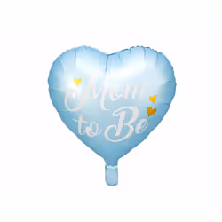 PartyDeco FB92-001-KARTON, Ballon-jouet, Feuille, Bleu, Or, Blanc, Soirée à thème, En forme de cœur, Anglais