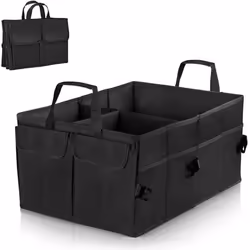 Organisateur de Coffre de Voiture - Imperméable - Pliable - Noir - 52 x 38 x 26 cm
