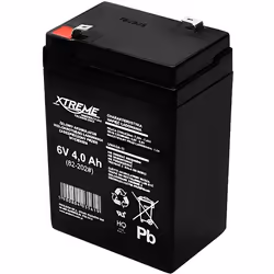 Batterie au gel 6V 4Ah Xtreme - Noir - ALIMENTATION DALARME/BATTERIE DALARME