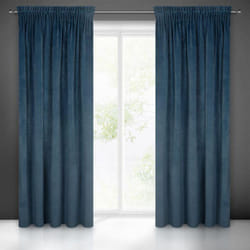 Rideau prêt villa sur ruban 140X270 cm bleu marine