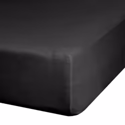 Eurofirany 5900811864325, Eponge, Satin, 180 x 200 cm, Noir, Monochromatique, 125 g/m²